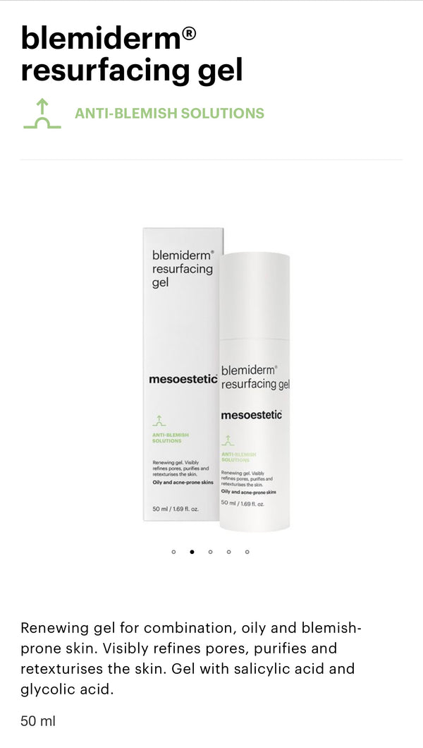 blemiderm® resurfacing gel

ANTI-BLEMISH SOLUTIONS